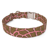 Giraffe Print Pink Sterling Premium Dog Collar